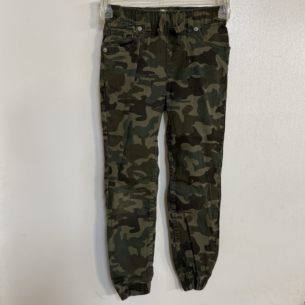 Levi's Boy's Jogger Jeans Green‎ Size 7 Regular Youth Camo Stretch Drawstring